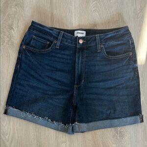 Sonoma Women's Mid Rise Dark Indigo Jean Shorts, Size 14